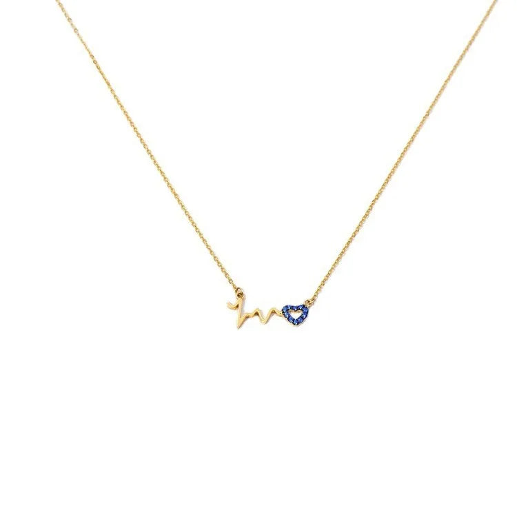 New Arrival Heart Shape Fashion Pendant love Moissanite Necklace Luxury Gold Plated for Women Gift Daily Wear