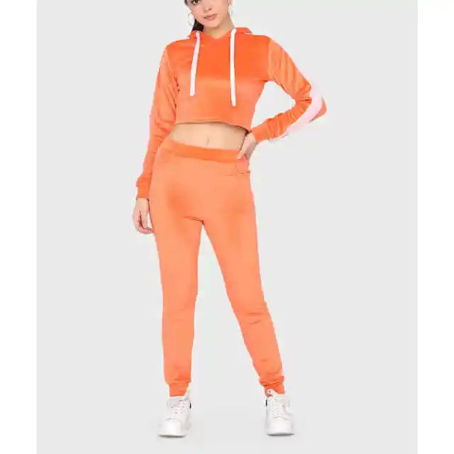 Custom Diamond Two Pieces Velour Ladies Hoodie and Jogger Tracksuit Set Trendy Casual Women Rhinestone 2 Pieces Velvet Set