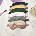 Custom Logo Eyemask Sleep Satin Silk Eye Mask Travel Natural Adjustable Silk Sleep Eye Shade for Women Men