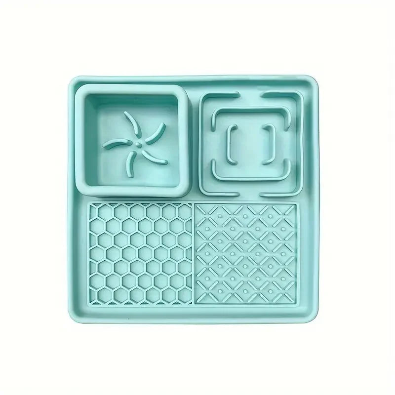 Silicone Slow Feeder Dog Licking Mat Non Slip Pet Feeding Plate for Healthy Eating and Boredom Reduction