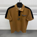 Plain Men's Woven Cotton T-Shirt Short Sleeve V-neck Casual Breathable Eco-Friendly OEM ODM Custom Logo Front Embroidered Blank