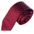 Exve Exclusive Burgundy Geometric Handmade Turkish Necktie