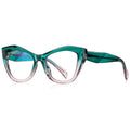 Custom Logo Wholesale Fashion Metal Spring Hinges Cat Eye Glasses TR90 Colorful Thick Frame Anti Blue Light Glasses Women