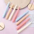 Handmade Natural Soy Wax Swirl Spell Candle Stick Twisted Spiral Candle Stick for Wedding Table Home Decor/