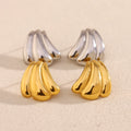 Dreamshow Banana Stud Earrings for Women 18k Gold Plated Jewelry Waterproof Stainless Steel Earrings