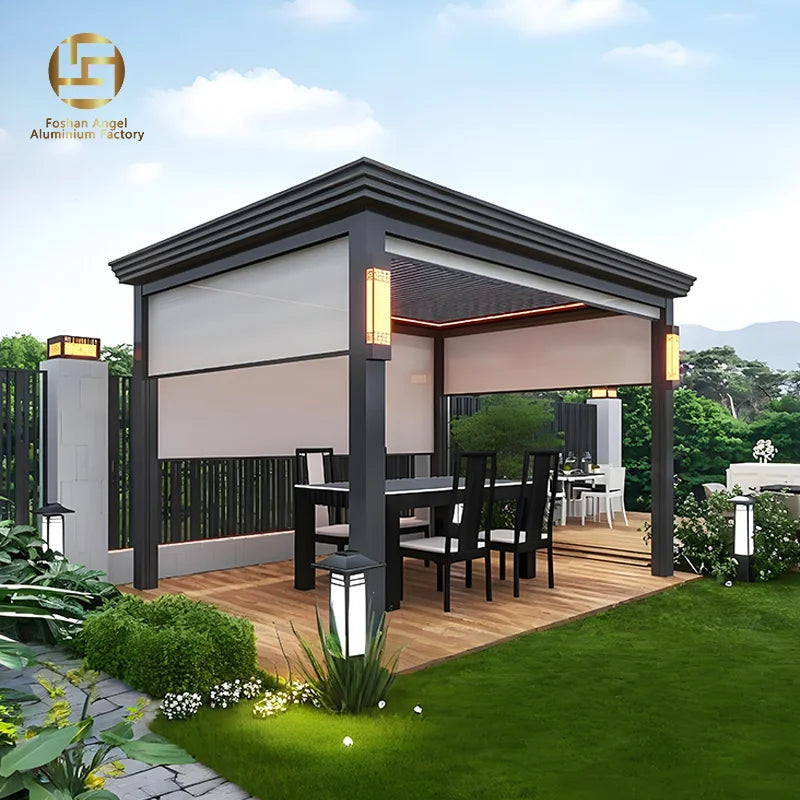 Hot Sale Pergola a Lamelle Bioclimatic Pergola Attached Smart Pergola Pergola for Car Garage Automatic Pergola Outdoor Pergola