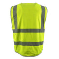 Cheap ANSSI ASVF0025C High Visibility Yellow Mesh Fabric ANSI Class 2 Safety Reflective Vest Zipper Pockets Breathable Unisex