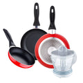San Ignacio 3-piece frying pan set (16/20/24 cm) + 40W juicer - 1.2 liter capacity