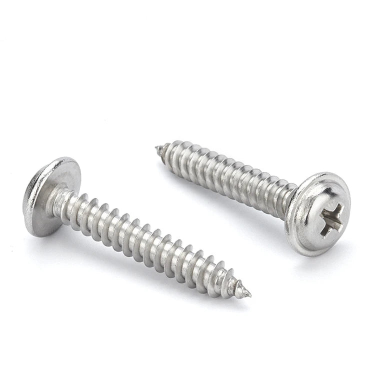 M2 M2.2 M2.3 M2.6 M3  M3.5 M4 M5 304 Stainless Steel Wood Self Tapping Screw Flanged Phillips Pan Head Screws