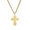 Wholesale Cheap Religious Jewelry IC XC Gold Hollow Budded Eastern Pendant Orthodox Cross Necklace