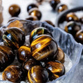 Wholesale YINGLAI Polished Small Size Sphere Yellow Tiger Eye Quartz Crystal Stones Engraved Healing for Holiday Use