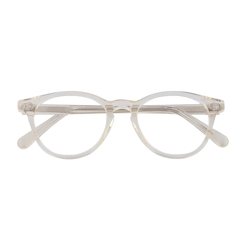 Italy Designer Brand Name Round Latest Optical Glasses Clear Acetate Frames