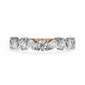 Fancy Cut Marquise Lab Grown CVD Diamond Classic Women's Eternity Ring in 14K Rose Gold with IGI Certification by OMKAR JEWELS