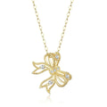 Hot Sale Bow Fashion Pendant Necklaces 925 Silver 18k Gold Plated Luxury Cute Style for Women Fine Jewelry