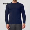 PASUXI Men's Quick Dry Long Sleeve Compression Gym Shirt Breathable Fitness Workout T-Shirt Running Training Top