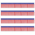 New Independence Day Banner United States National Day Home Decoration Top Mounted Floral Red White Blue Rain Silk Banner