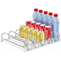 Hookei Sping Loaded Drink Bottle Can Shelf Pusher Organizer for Refrigerator
