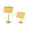 Stainless Steel Gold/Silver Luxury Modern Durable Creative Display Sign Stand Table Number Sign Place Card Holder for Shop