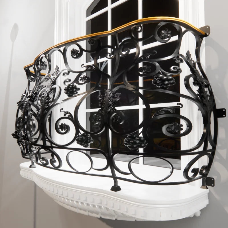 Modern Wrought Iron Balcony Railings with Artistic Details Strong & Safe Perfectly Crafted to Enhance Property Value
