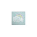 Made In Germany - Home Decor Canvas Picture Rainbow With Clouds - Wall Mural In Colourful And Blue - Stretcher Frame Art