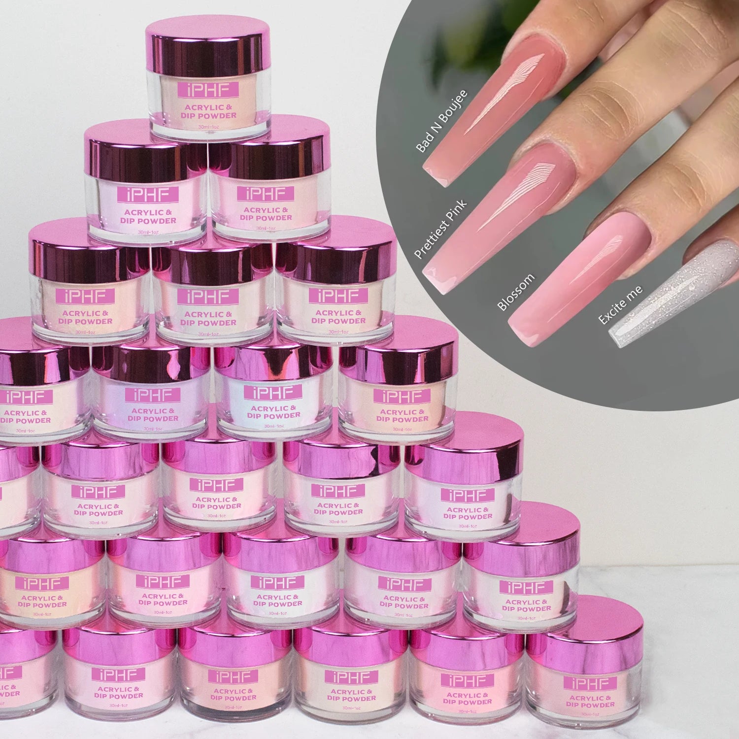 Custom Private Label Colors Acrylic Powder Wholesale  Nail Acrylic Powder Nail Extension 3D Nail Art  Holiday Gifts