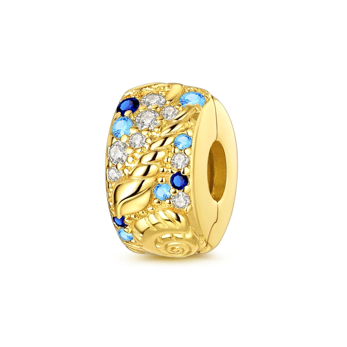 Silver Fashion Gold Marine Life Clip Charms with Zircon Classic Jewelry Children Weddings Parties