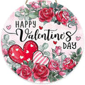JUXINDA Valentine's Day Pink Heart-Shaped Wooden Wall Hanging Door Decoration - Romantic Valentine's Day