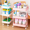 3-Tier Chrome Wire Storage Rack Trolley Cart Carbon Steel SMD SMT ESD PCB Reel Shelf Standing for Food Container Clothing SMT