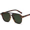 Logo Custom 2025 Fashion Vintage Double Bridges Pilot Sunglasses UV400 Gradient Lens Rivets Sunglasses  Men Women