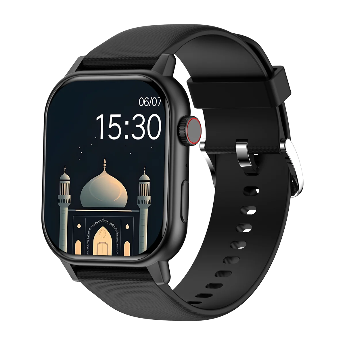 Muslim Waterproof IP67 Smartwatch Quran Music AI Voice Assistant Remote Control IOS Operation IPS Alarm 2.0-inch 320mAh Silicone MegaBDM