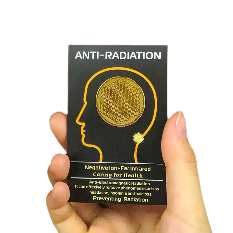 24K Golden Phone Anti-radiation Stickers Anti Electromagnetic Radiation Sticker Emf protection Gadgets Phone Emf protection OEM