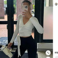 2025 Spring New Women's Long Sleeve Sports Top - EU/US Fashion Trend Knitwear