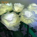 IP65 Waterproof Graduation Festoon Outdoor Led Light Rose Artificial Flower for Garden Mother's Day Event Decoration
