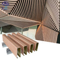 Modern Design Baffle Profile Linear Panel Aluminum Class Fire Resistan Supermarket U Shape Ceilings