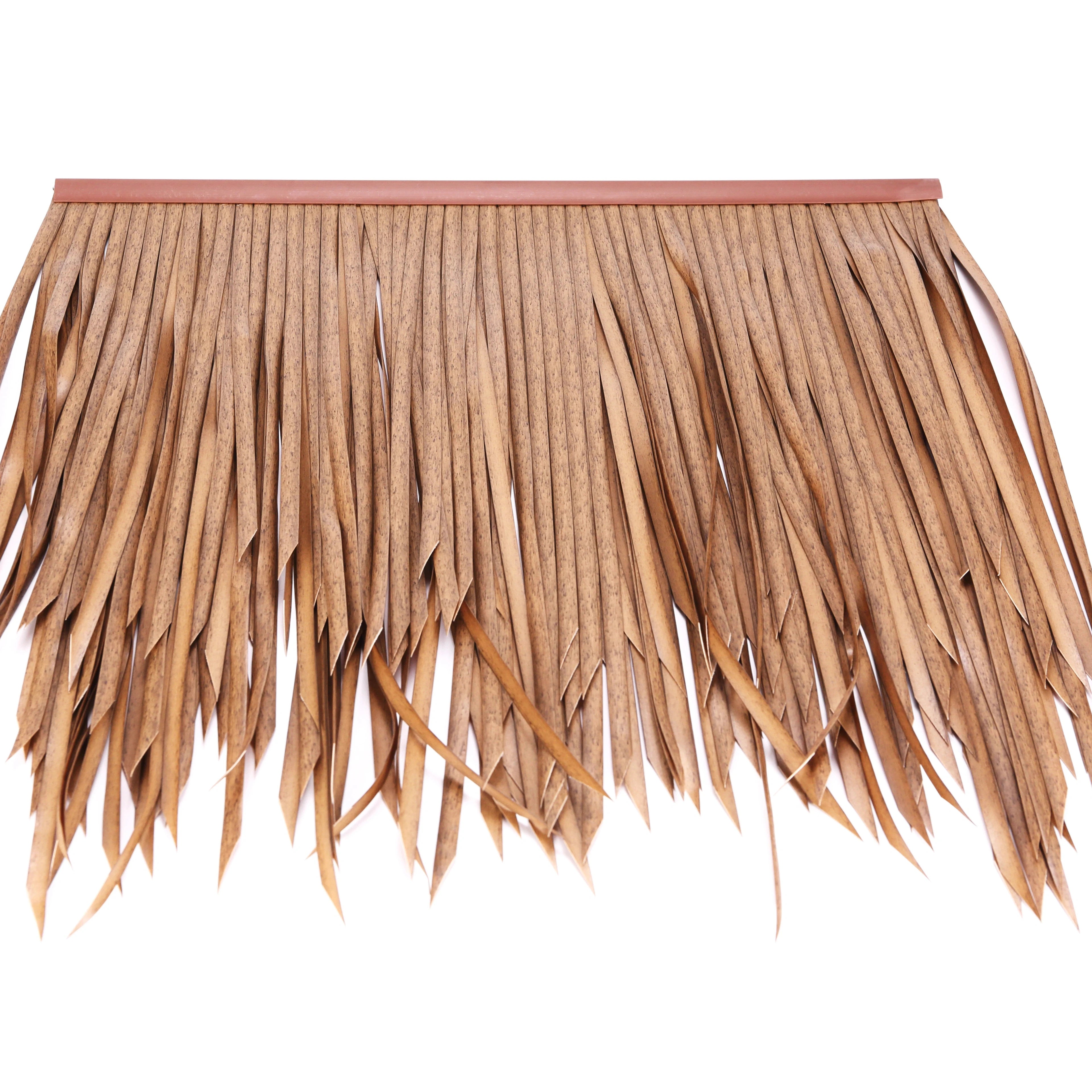Synthetic Rattan Weaving Material Thatch  Palapa Artifical Synthetic Thatch Roof Aluminum Synthetic Thatch Roof Machine