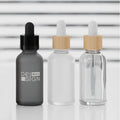 Wholesale Luxury Custom 1oz 15ml 30ml Crystal Clear Essential Oil Serum Dropper 4oz Round Boston Clear Glass Bottles