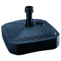 Square polyethylene umbrella base with braided design 39 x 39 x 13 cm in anthracite color