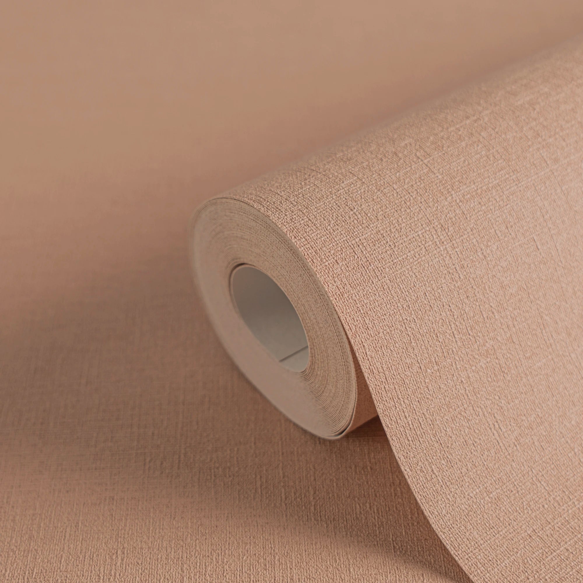 Made in Germany - Plain Wallpaper rolls Colour Beige Brown - Non Woven Vinyl - Wallpaper Textile Structure - 1005 x 053 m