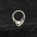 Simple Hoop Earring 8mm V Shaped Hammered ASTM F136 Titanium Piercing Septum Nose Ring Clicker Fashion Body Jewelry
