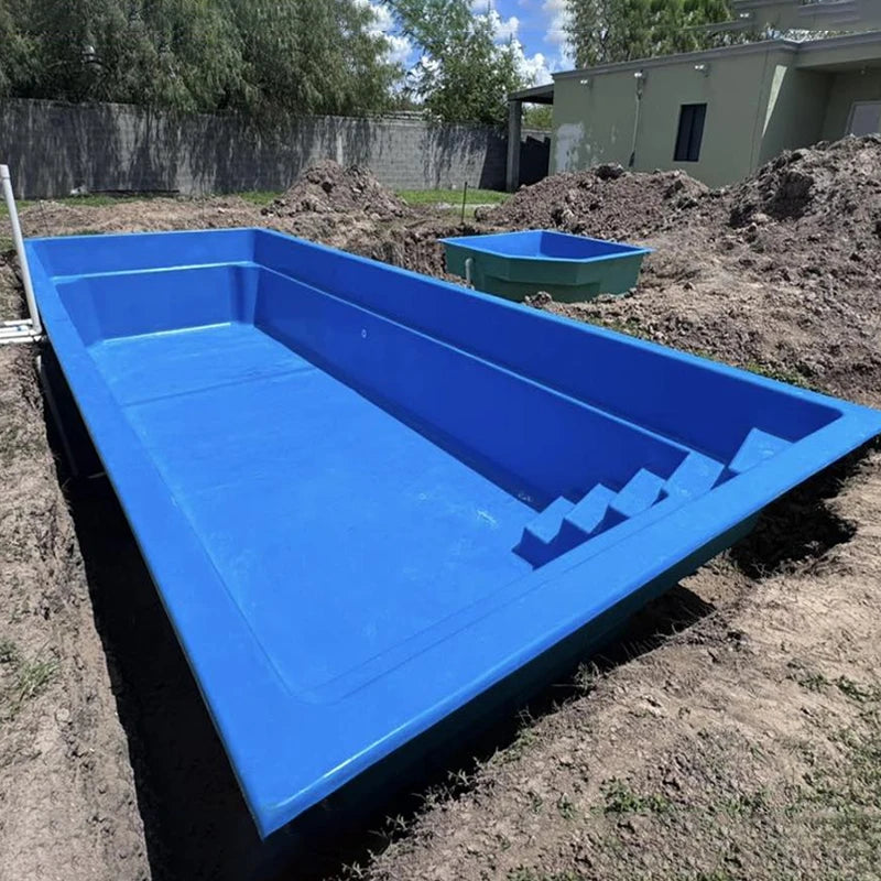 Buy Cheap Family House Backyard Infinity Water Mosaic Tiles Fiberglass Spa Inground Outdoor Swimming Pools Large Big Swim Pool