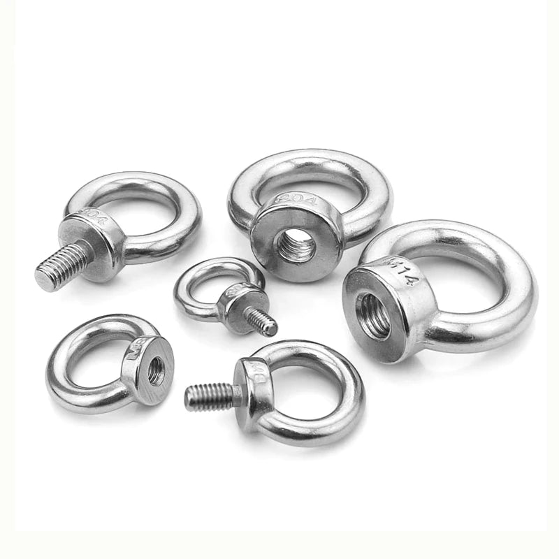 316 Stainless Steel Slide Rail Lifting Ring Screw Nut DIN Standard Marine Modified Hardware for Kayak Canoe