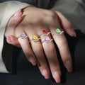 Custom Wholesale Real Sterling Silver 925 Non Tarnish Gold Plated Simple Design Zircon Round Fashion Luxury Silver Ring
