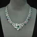 Famous Brand Design Jewelry 925 Sterling Silver Fruit Motif Gemstone Necklace