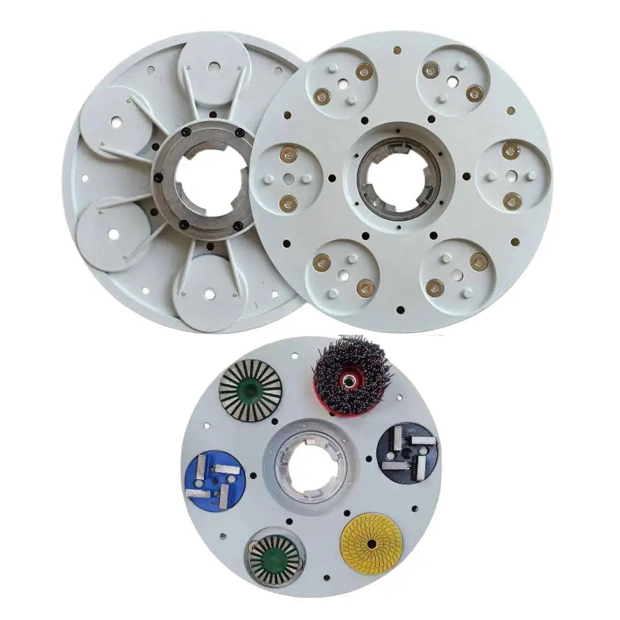 17 Inch 430mm Multifunctional Aluminum Drive Plate for Floor Polisher 6 Heads Magnetic Tool Holder