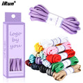 IRun Customizable Oval 8-9mm Width Round Oval Shoe Laces Solid Colors Half Round Rope Semicircular Shoelaces for Sneaker