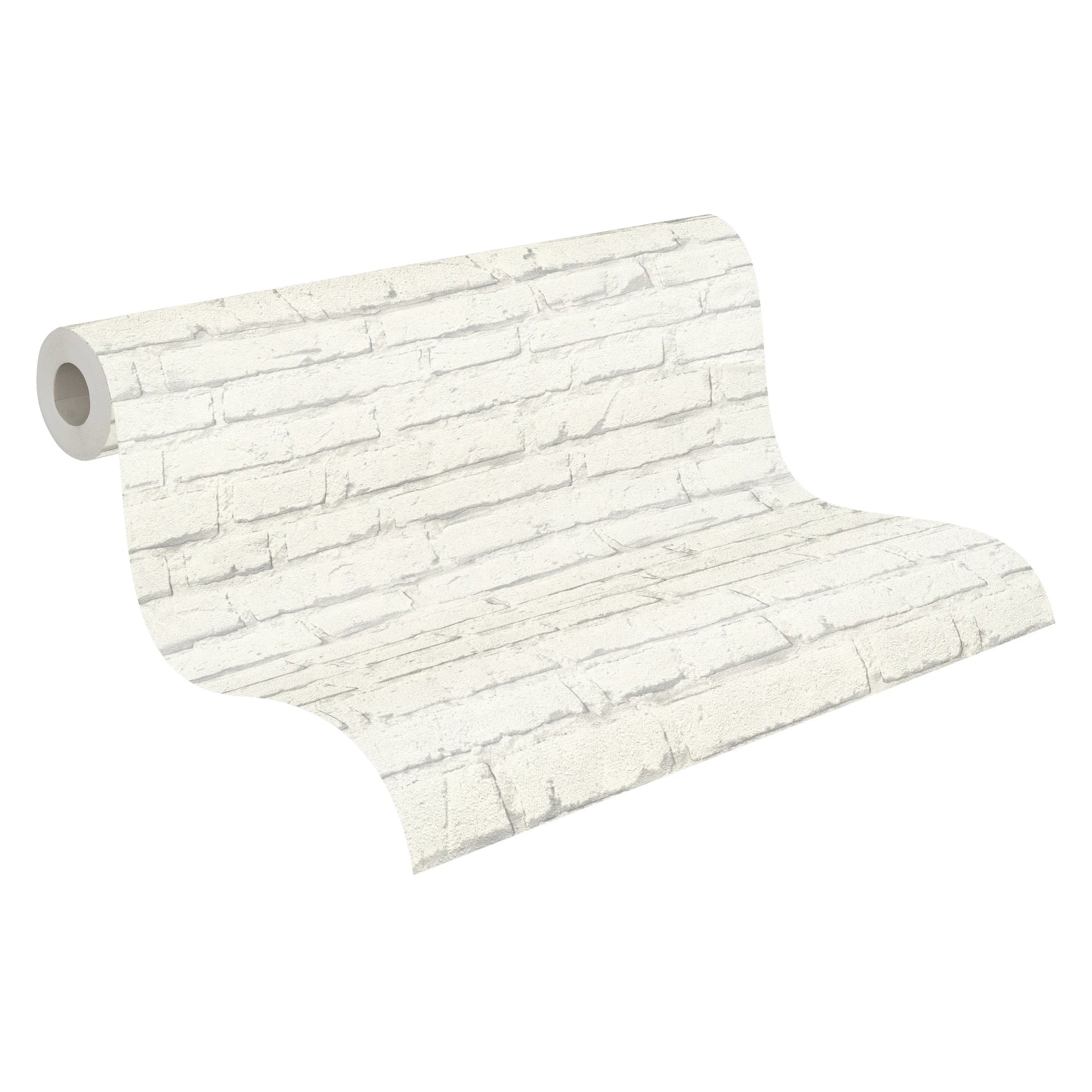 Made in Germany - Wallpaper rolls Stone Grey White - Non Woven Vinyl - Modern Wallpaper Stone Look for Walls - 1005 x 053 m