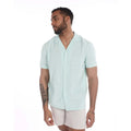 Imperio Shop Empire Waist Regular Fit Short Sleeve Solid Printed Open Shirt Collar Side Slits Men's Summer Breathable Shirt