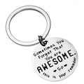 Friendship Keychain Inspirational Sometimes You Forget You're Awesome Key Rings Funny Metal Key Chains Best Friend Keychain Gift