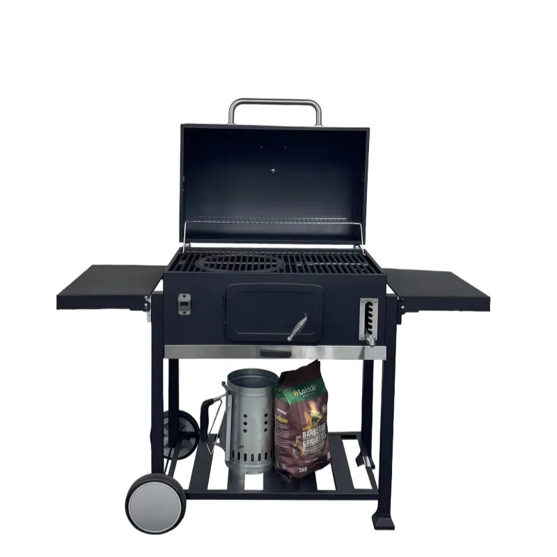 USA Popular Portable Large Cooking Area Steel Charcoal Barbecue Grill with Modern Design for Outdoor Garden Use MegaBDM
