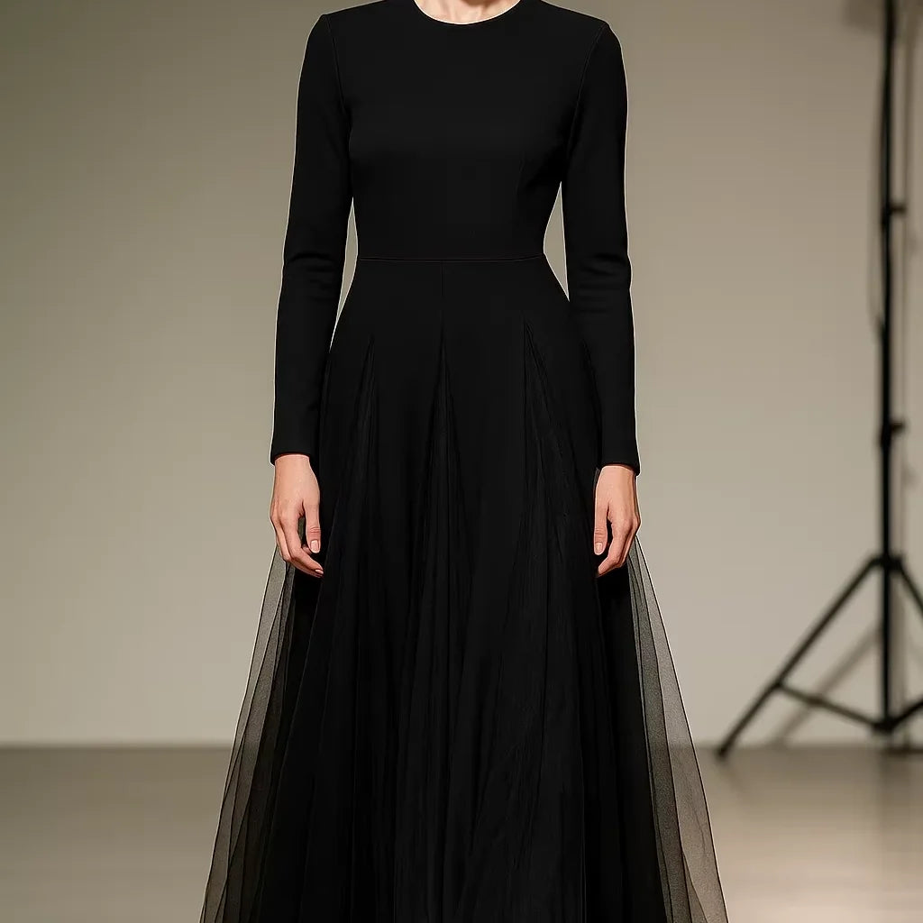 YXD053 Large Dress Hemlace Stitching Dress Customizable Eid Factory Price Modest Fashion Daily Life Winter Layering
